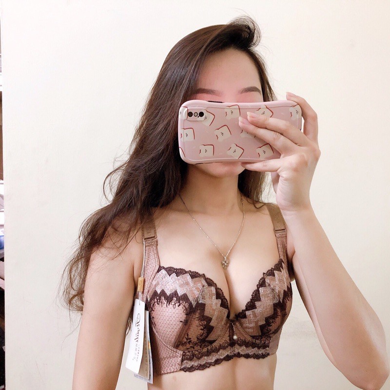 Áo lót ren không gọng mút vừa 2,5cm định hình nâng ngực(tag 288 tệ)