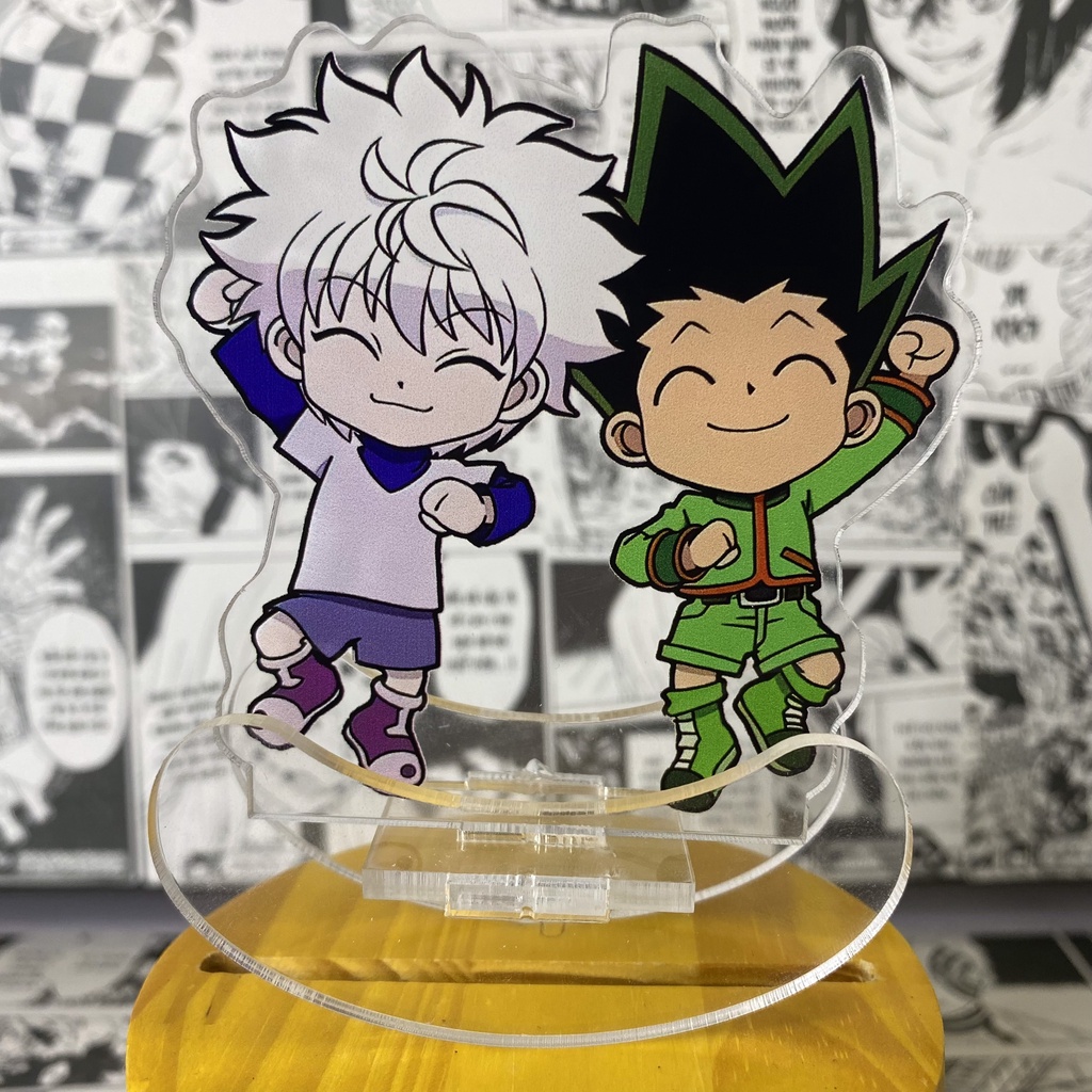 Mô Hình Hunter X Hunter Nhân Vật Kilua Gon Chibi Standee Lắc Lư 10cm phụ kiện shop HM Decor