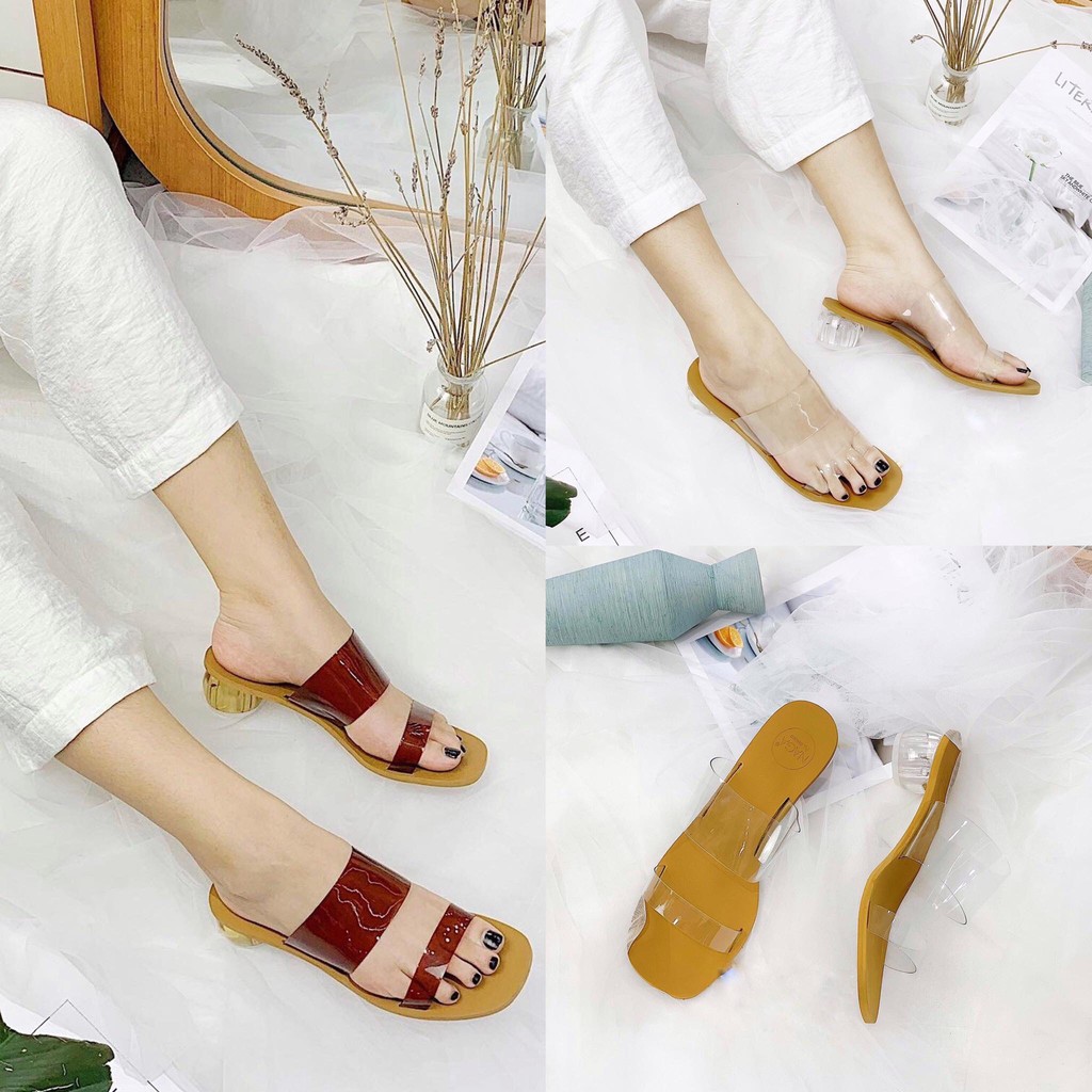 ( ảnh thật ) Guốc quai trong đế trong 3cm