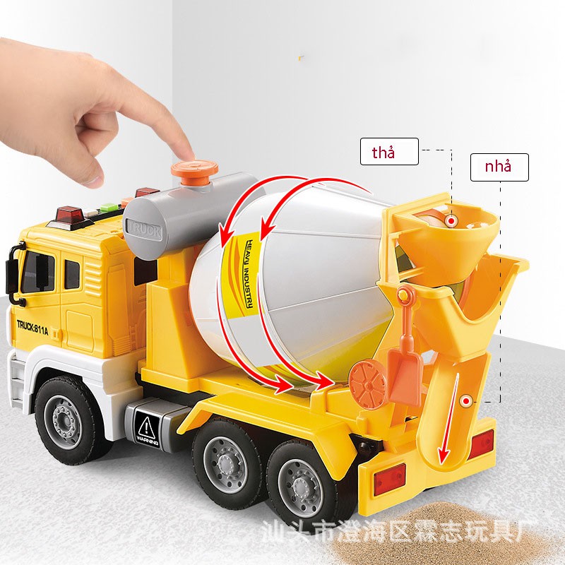 Xe trộn bê tông đồ chơi JB11 mới nhất 2021 (tặng kèm pin)