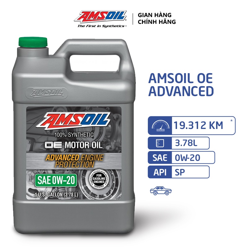 Nhớt Xe Hơi Tổng Hợp Amsoil OE 0w20 3.78L