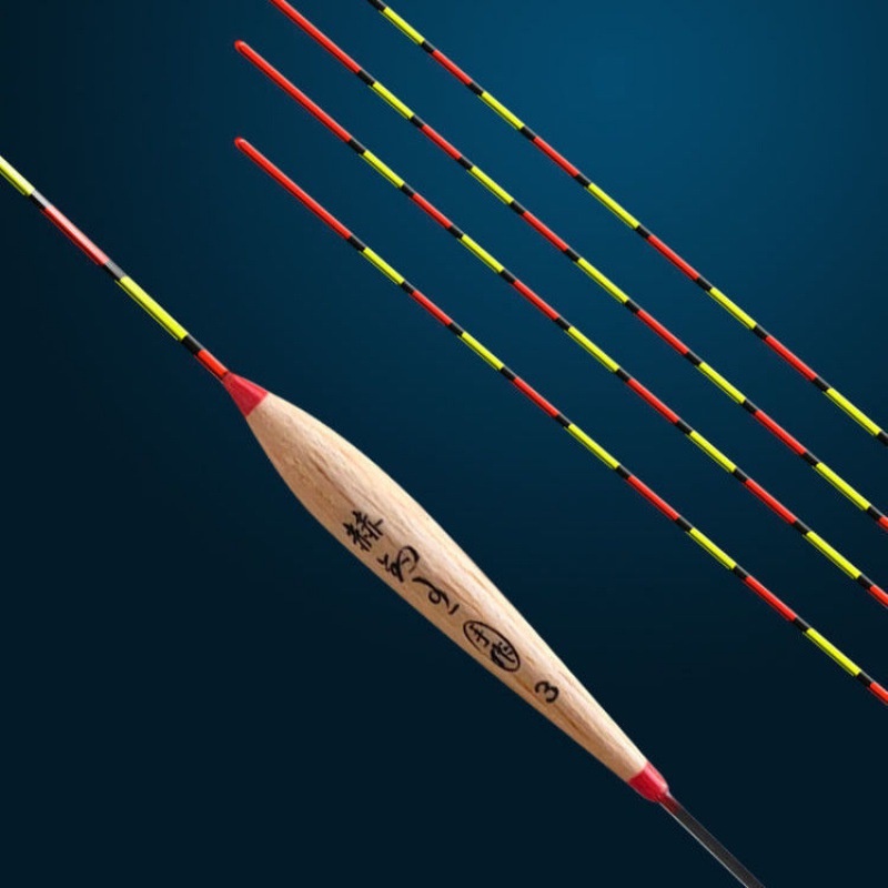 Phao Câu Đài, Câu Đơn Câu Cá làm từ gỗ linh sam siêu nhẹ đầy đủ màu sắc...-Đồ Câu DHS