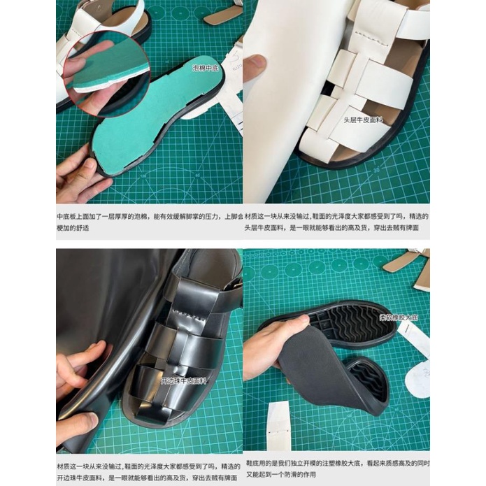 Giày sandal đế bằng phối khóa cài phong cách Hàn Quốc thời trang cho nữ