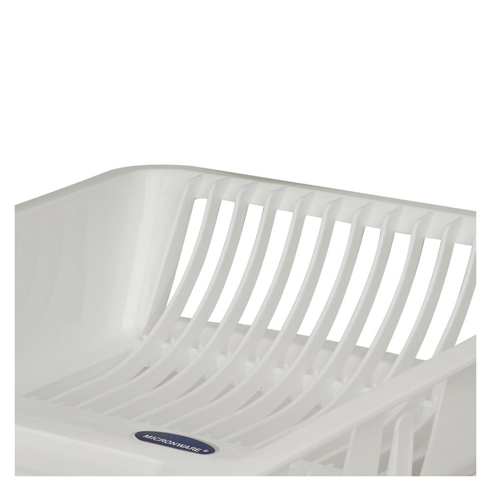HomeBase MICRONWARE Khay nhựa để chén dĩa Thái Lan 5506W W35.5xD48xH13cm màu trắng
