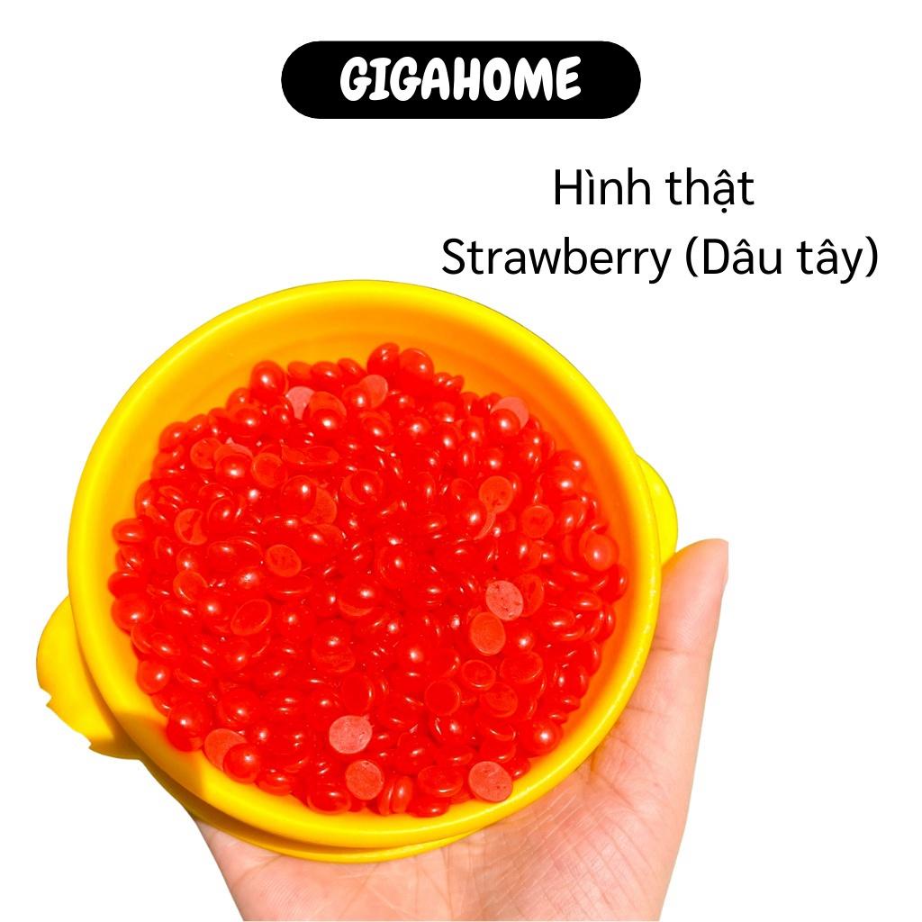 Sáp Màu Wax Lông Cao Cấp Siêu Bám Dính Không Đau Tặng Que Gạt Triệt Lông GIGAHOME Sáp Hard Beans Nhập Khẩu Túi Zip 100g