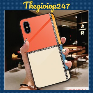 [FREESHIP 150K] - ỐP IPHONE, SAMSUNG TRÁNG GƯƠNG HỌA TIẾT VUÔNG CAM