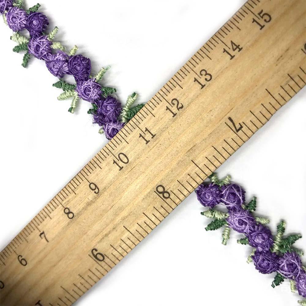 Cuộn Dây Ren Thêu Hoa Bằng Polyester Dài 2 Yards