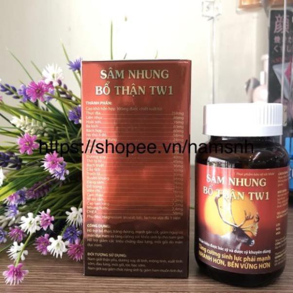 Sâm nhung bổ thận TW1 Bổ thận, tráng dương, mạnh gân cốt Lọ 30 viên