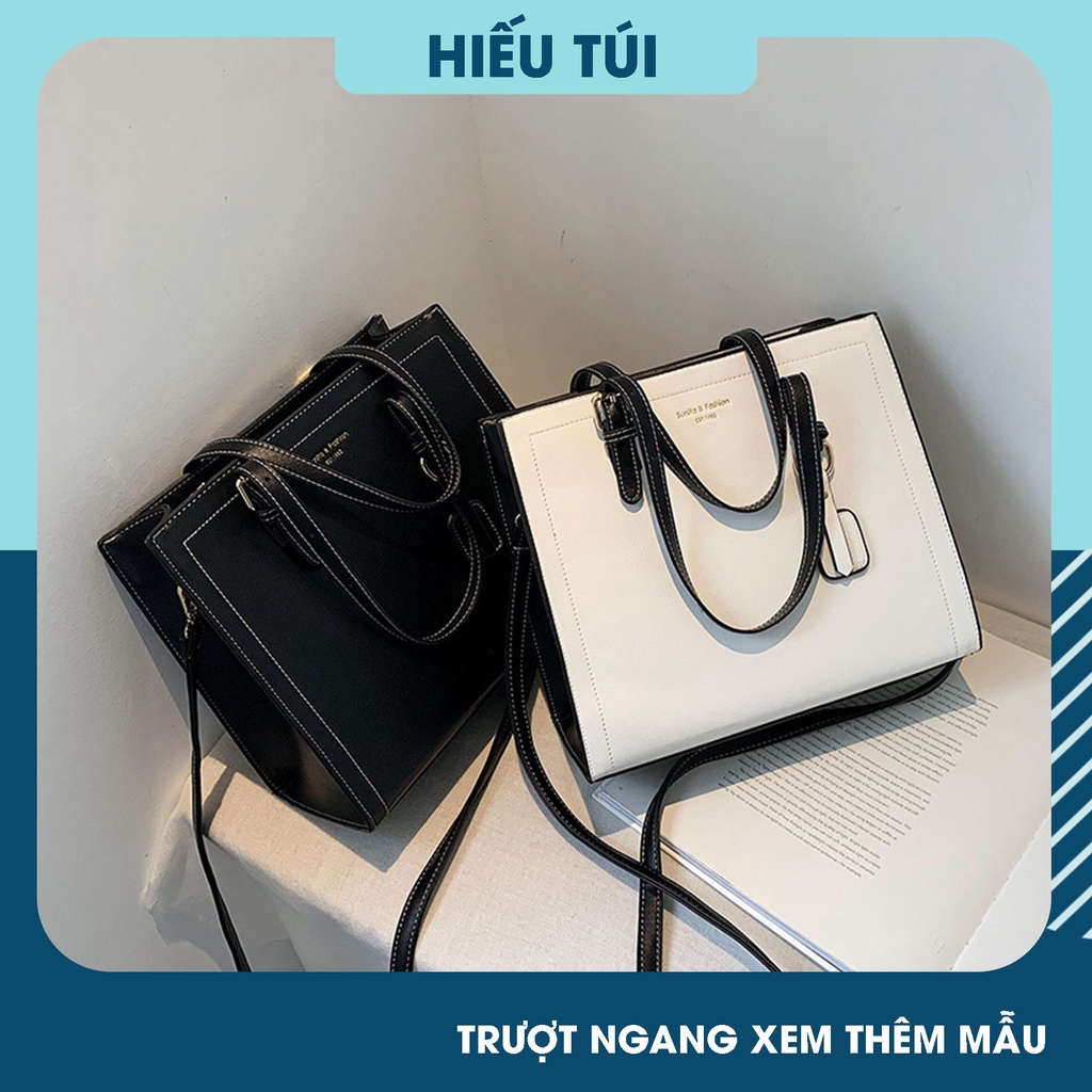 Túi xách nữ tote công sở da pu mềm vừa A4 đeo vai đẹp thời trang đi học cao cấp giá rẻ HT193