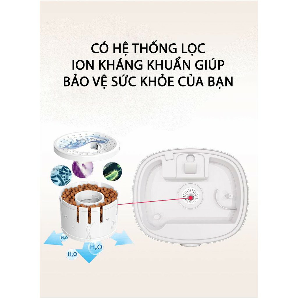 Máy Tạo Ẩm Không Khí Chigo 512 dung tích 4 lít máy có đồng hồ cảm biết độ ẩm - NENON
