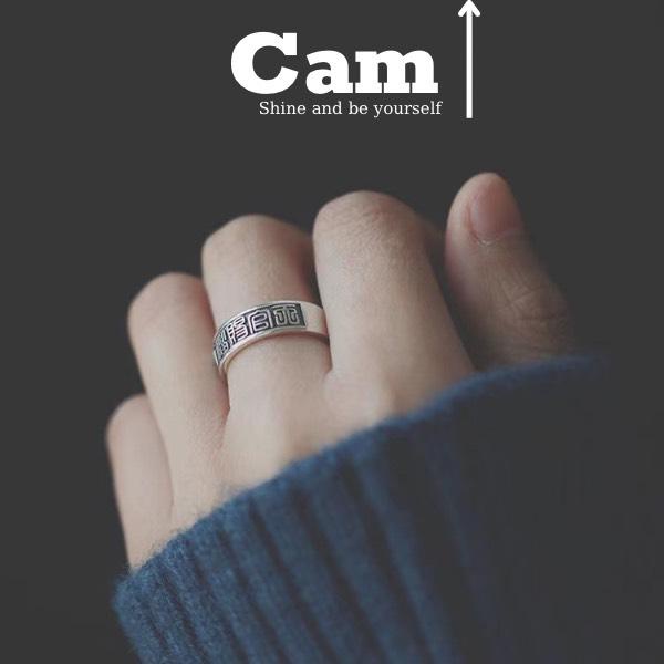 Nhẫn Nam Nữ Khắc Kí Tự La Mã Cổ Latin Ring Thời Trang Nam Nữ Unisex Chất Liệu Titan Đẹp Đơn Giản Không Gỉ Camcamvintage