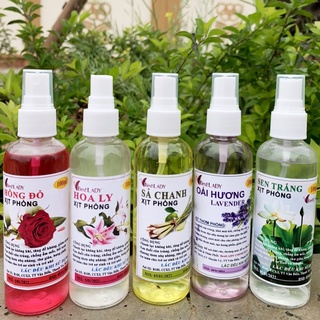 Xịt thơm phòng hương nước hoa : sả chanh, sen trắng ,lavender, coco chanel... bestlady 100ml