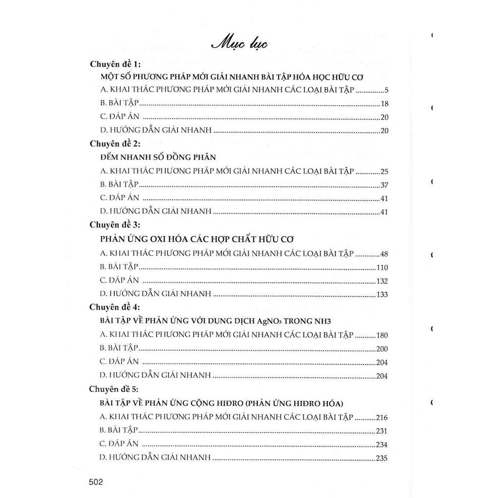 Sách - Khai Thác Phương Pháp Mới Giải Nhanh Bttn Hóa Học Hữu Cơ