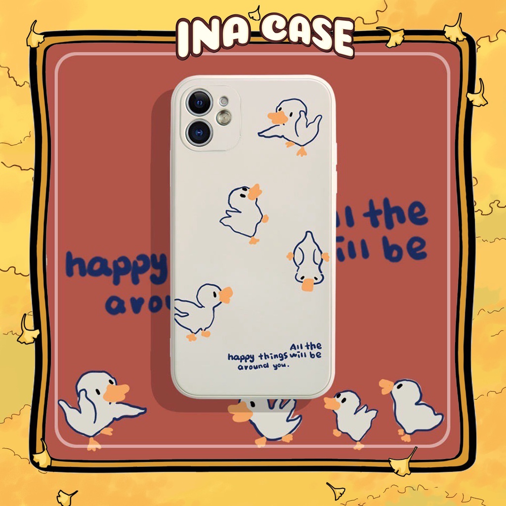 Ốp lưng iphone Hình Vịt cạnh vuông 6s/6plus/6splus/7plus/8plus/x/xs/xs max/11/11promax/12pro/12promax