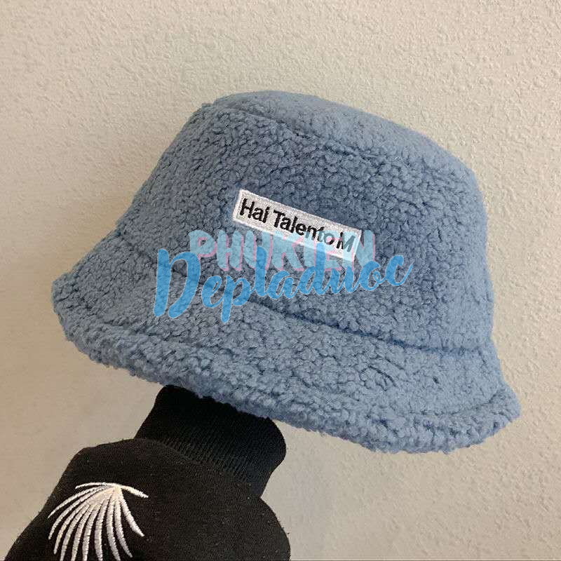 Mũ bucket, nón tai bèo vành tròn, nón lông cừu kiểu dáng Hàn Quốc nam nữ