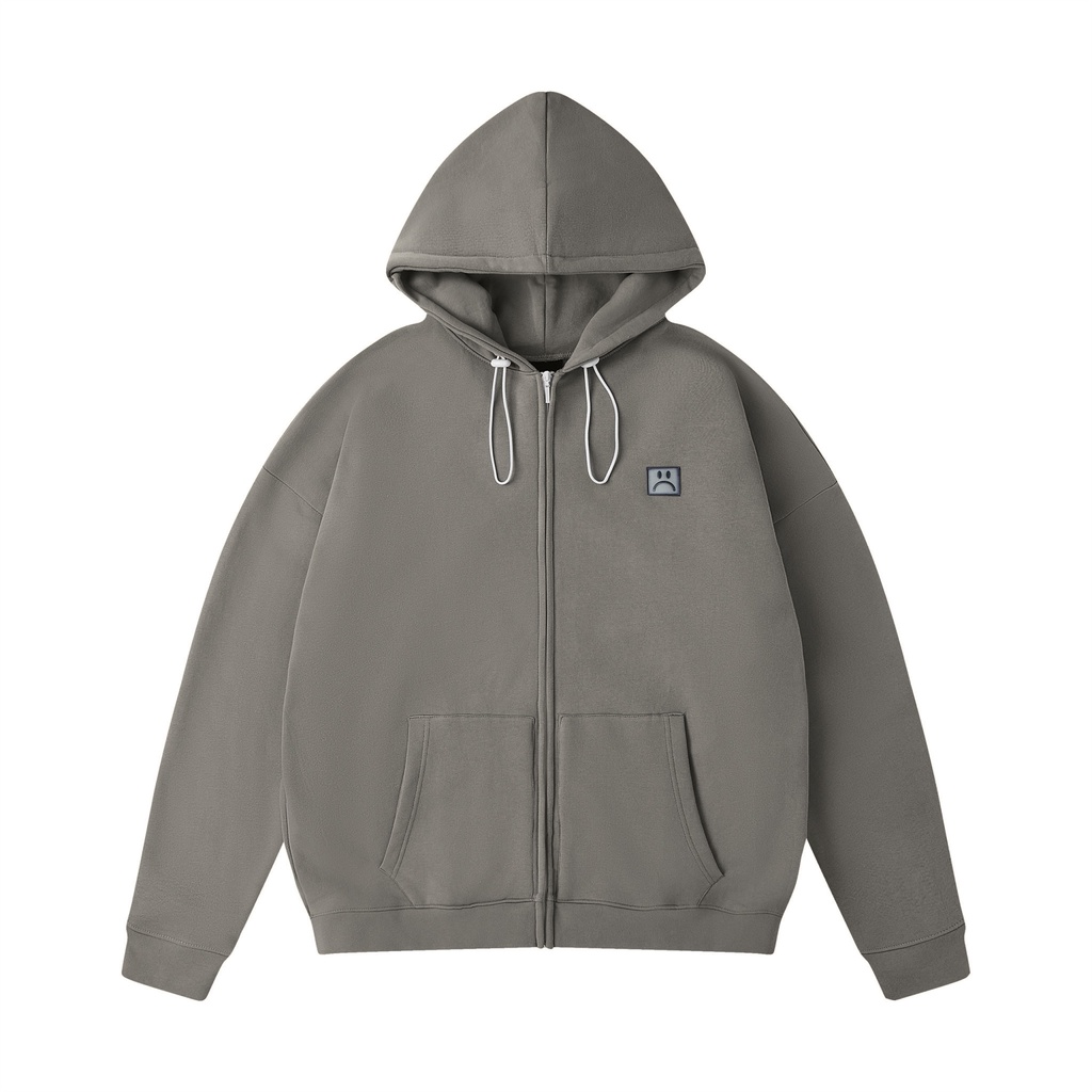 HOODIE FULLZIP &quot;STORY&quot; OYSTER COGNAC SACHET PLACID MOSAIC CORNNY