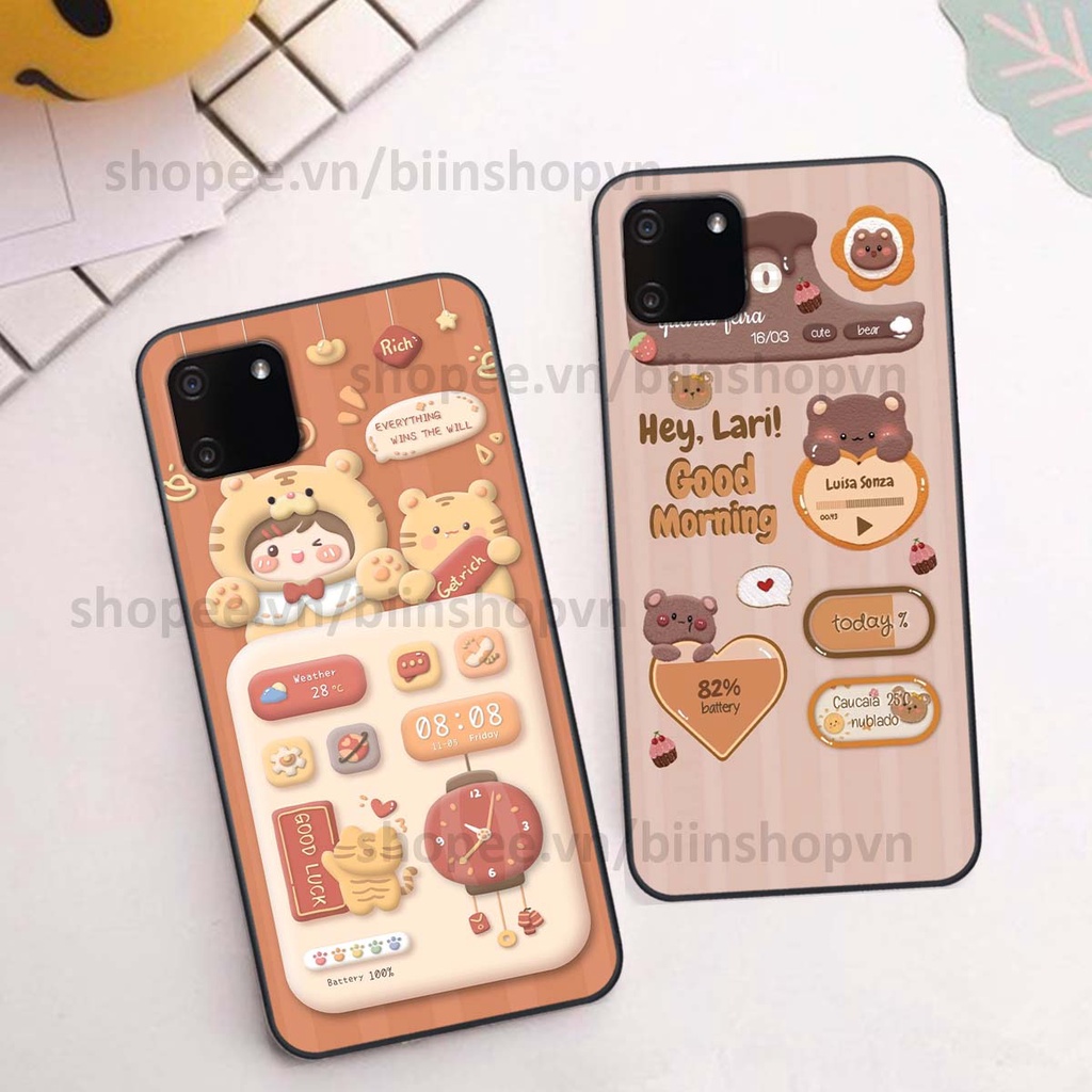 Ốp Realme C11 in 3D icon gấu nổi siêu xinh, siêu đáng yêu, cá tính phong cách