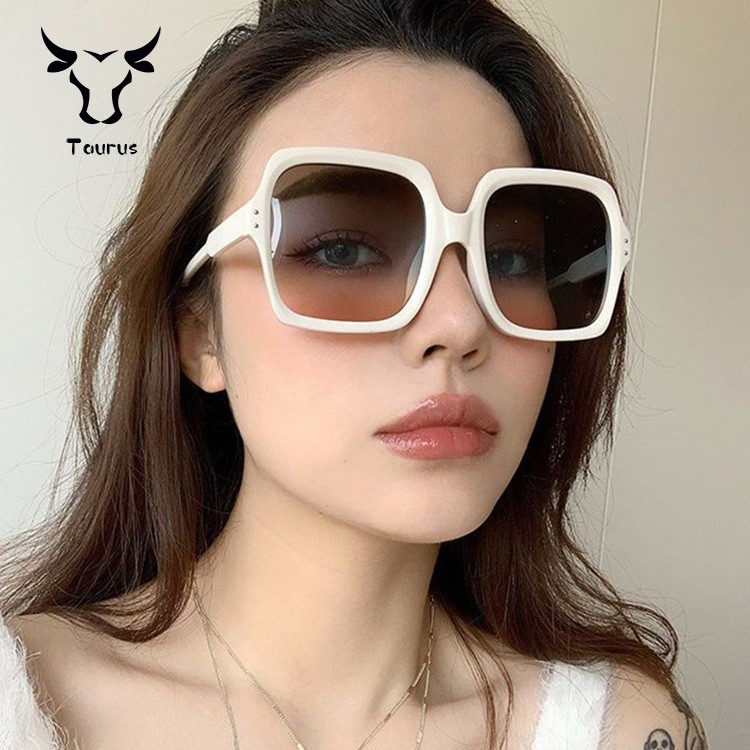 Kính râm nâng mặt retro ngôi sao gọng to cùng đoạn kính chống tia cực tím cá tính xu hướng kính râm nhiều màu
