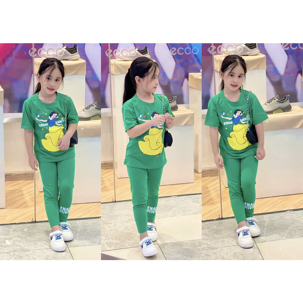 Đồ bộ bé gái, Bộ bé gái size đại áo ngắn tay quần dài thể thao cá tính 24-42kg J322