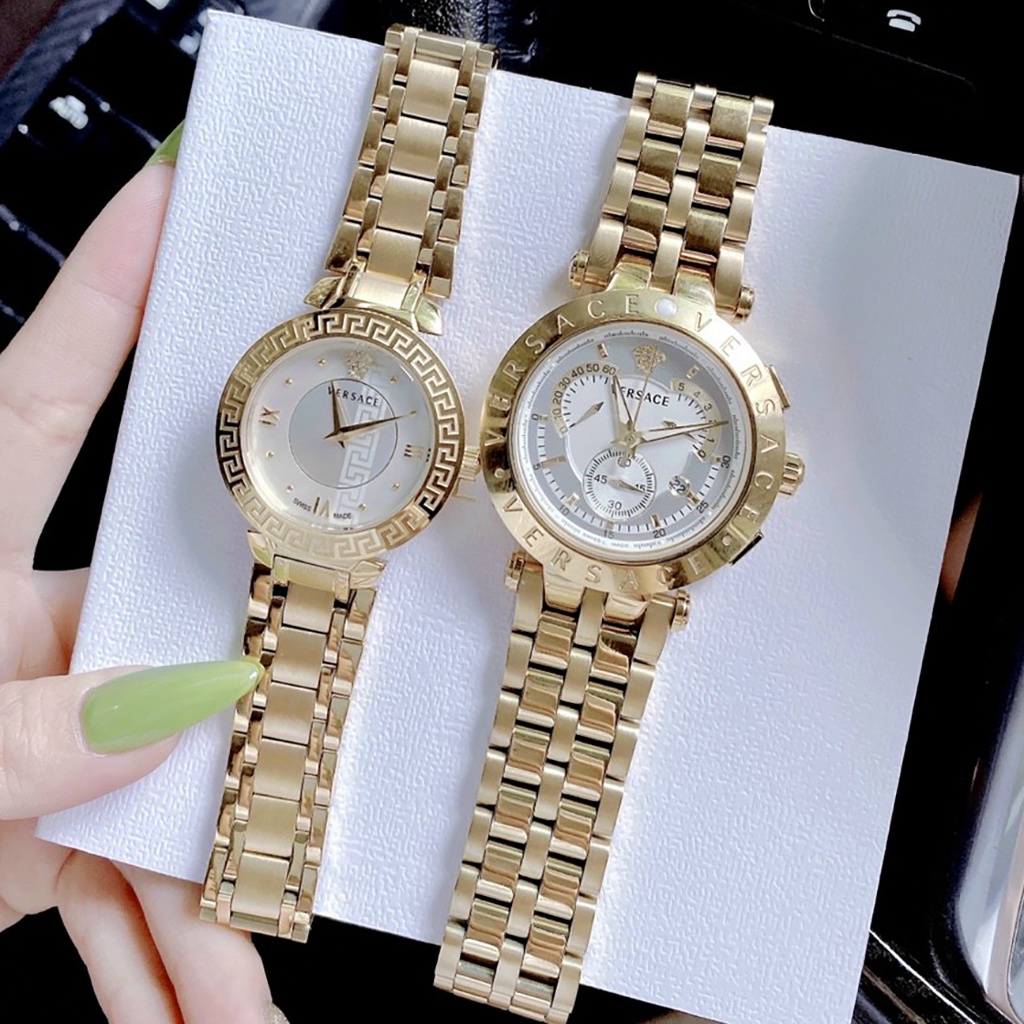 Đồng hồ cặp VS DAPHNIS - VS ANALOGUE DIAL MEN phiên bản steel watch full box