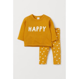 Set quần áo nỉ da cá vàng Happy HM H&M_hàng chính hãng authentic
