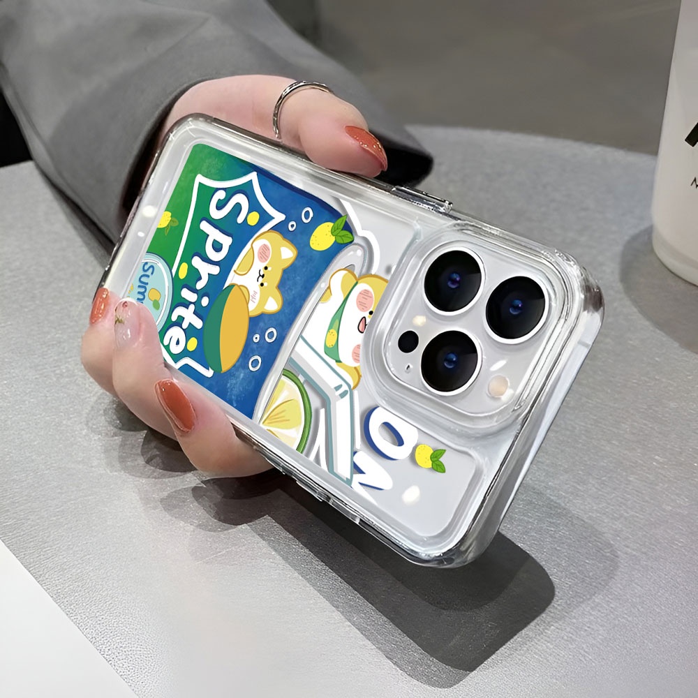 Ốp Điện Thoại Trong Suốt Hình Sprite Corgi Cho iphone 14 Plus 11 13promax 12 7Plus X XS Max 7 8 SE 2020