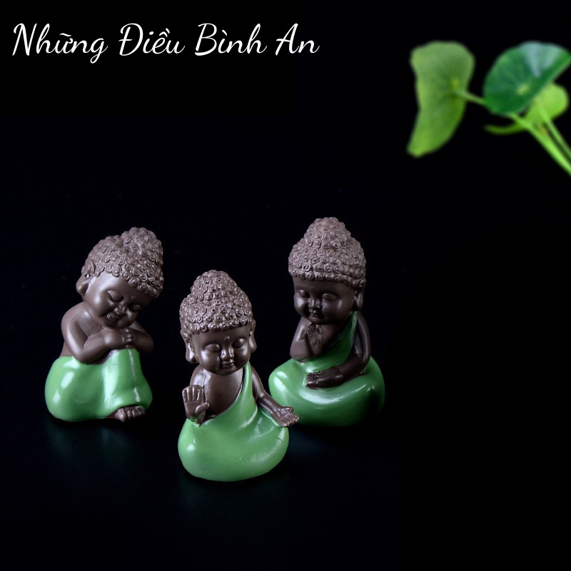 Tượng chú tiểu dễ thương/ Sét 3 nhà sư mang lại bình yên, nhẹ nhàng, thư thái 💕FREESHIP 50k💕 - Những Điều Bình An