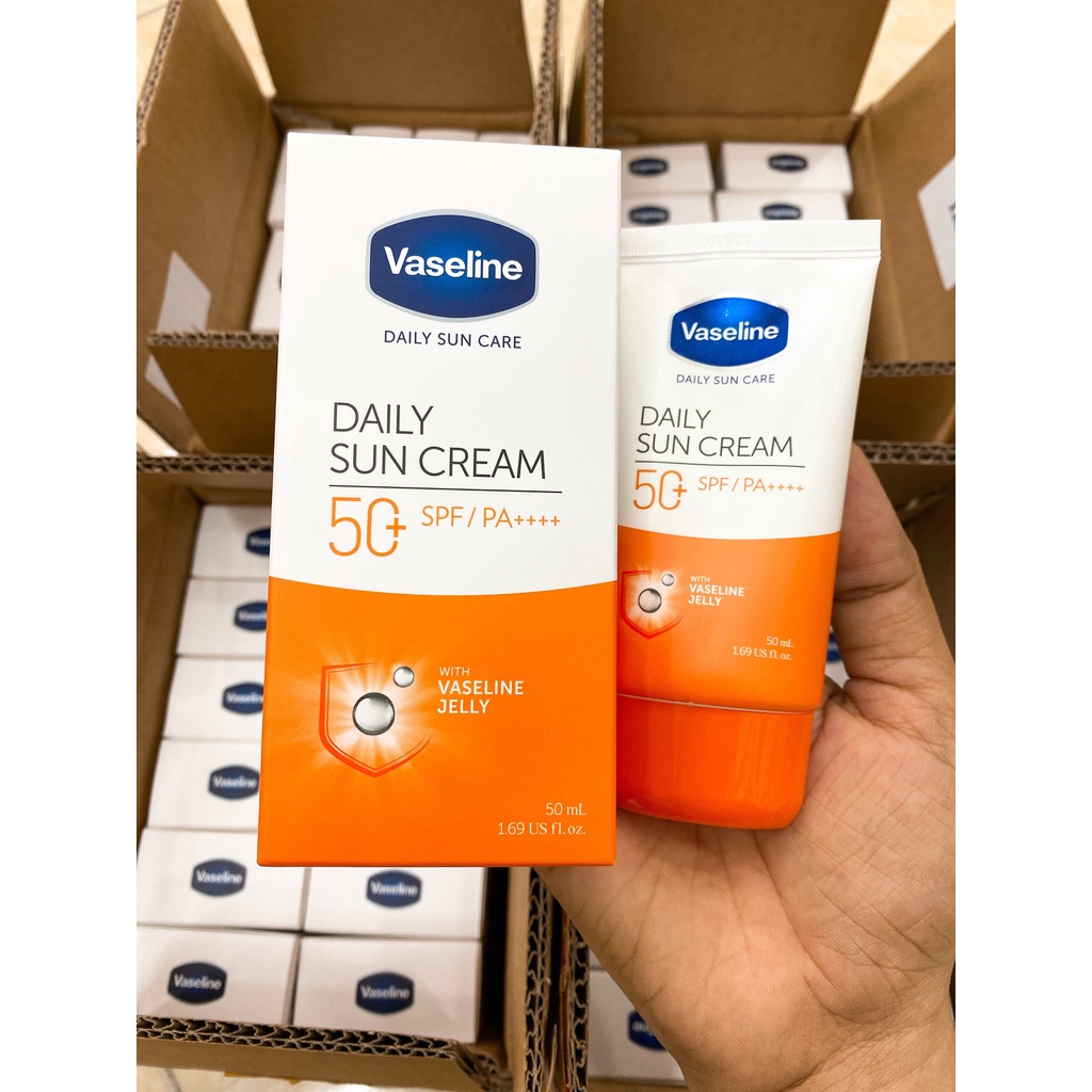 Kem Chống Nắng Bảo Vệ, Nâng Tông Da Vaseline Sun Cream SPF 50+ PA+++ Hàn Quốc 50ml