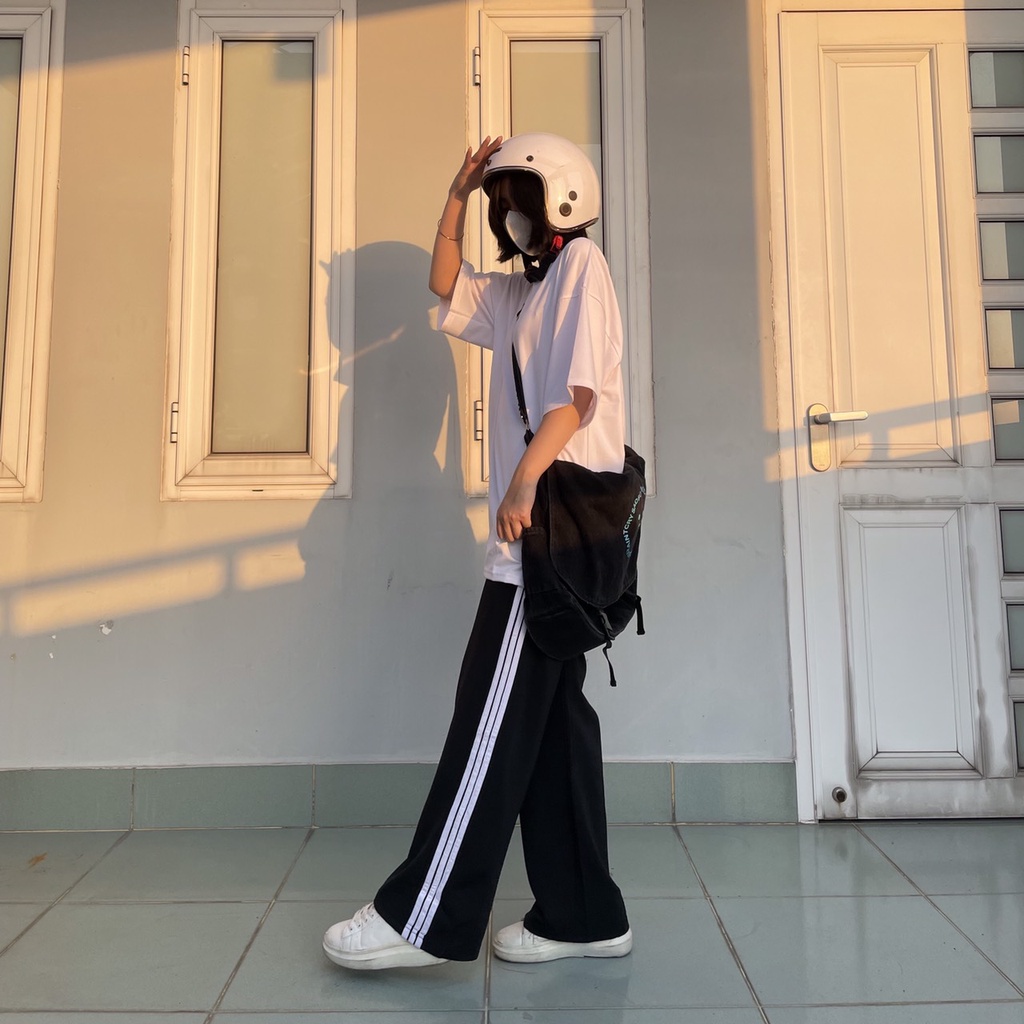 Quần DÀI ỐNG RỘNG SỌC Nam Nữ Ulzzang Unisex 1hitshop