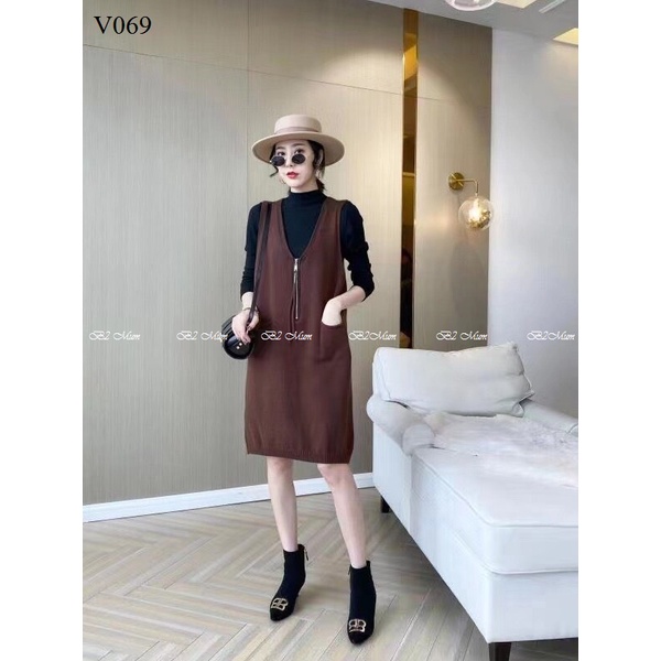 V069 Yếm 2 túi khóa ngực ( Yếm rời ko áo) B2MUM