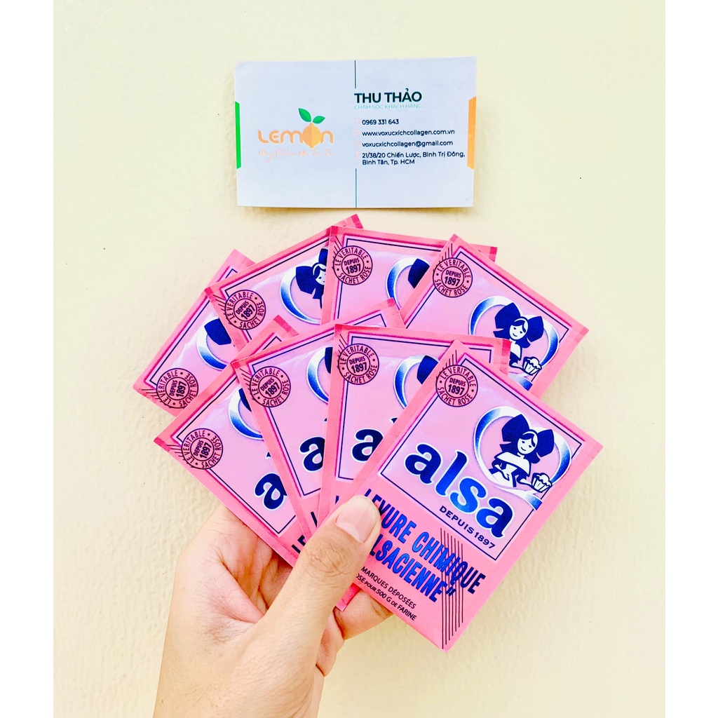 Hộp 18 lốc bột nở/bột nổi ALSA hàng chuẩn Pháp (lốc 8 gói 11g) - SỈ GIÁ TỐT