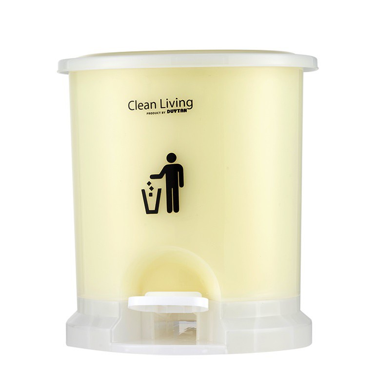 Thùng rác Nhựa Duy Tân hình Oval đạp chân loại nhí dung tích 2.6L- Kích thước: 20 x 18 x 22cm