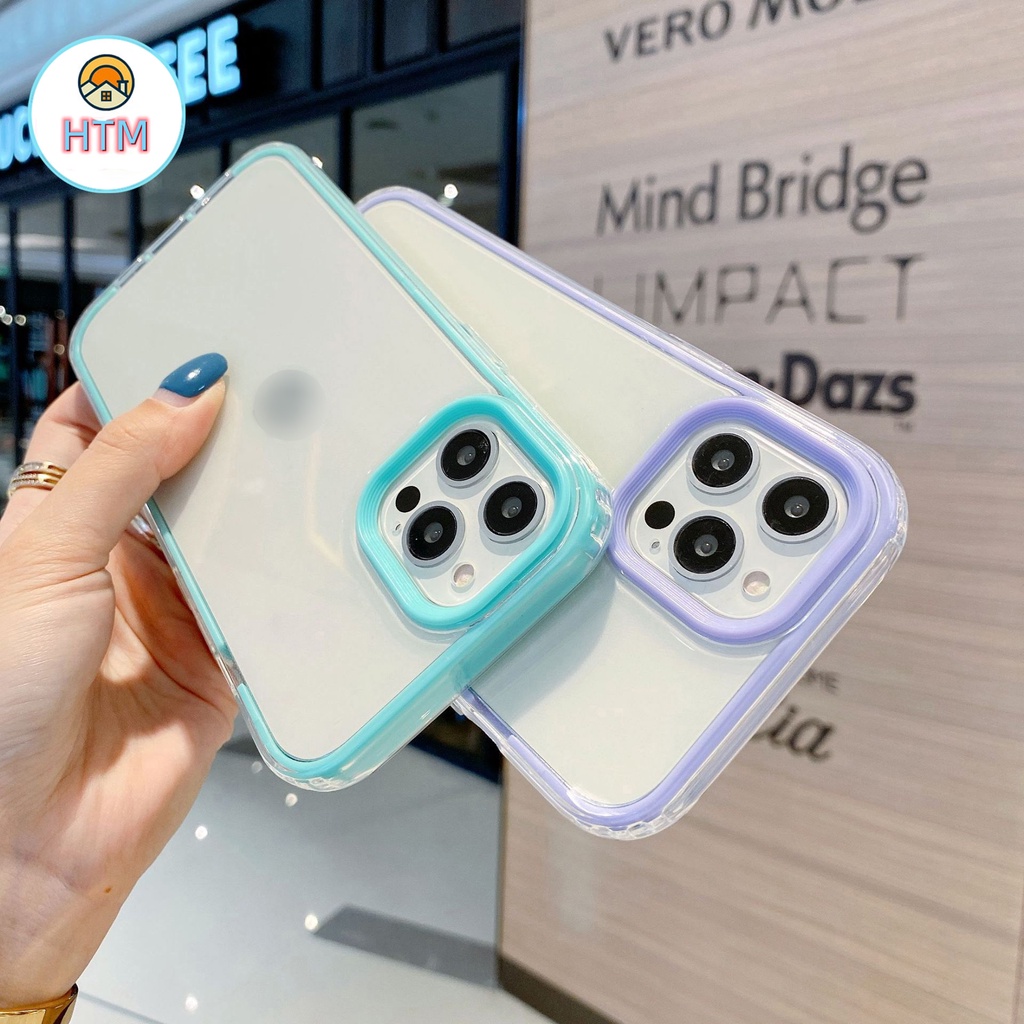 Ốp Điện Thoại TPU Mềm Màu Kẹo Trong Suốt Cho iPhone 13 12 11 Pro Max Promax XS Max XR X 7 Plus 8 8Plus