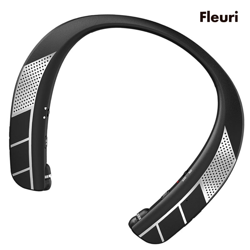 Bộ loa Bluetooth đeo cổ 2 trong 1 có thể gấp gọn tiện dụng kèm phụ kiện