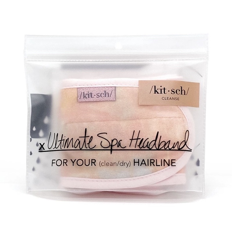 Kitsch - Microfiber Spa Headband “Sunset Tie Dye” | băng đô làm từ vài microfiber màu nhuộm tie dye hoàng hôn