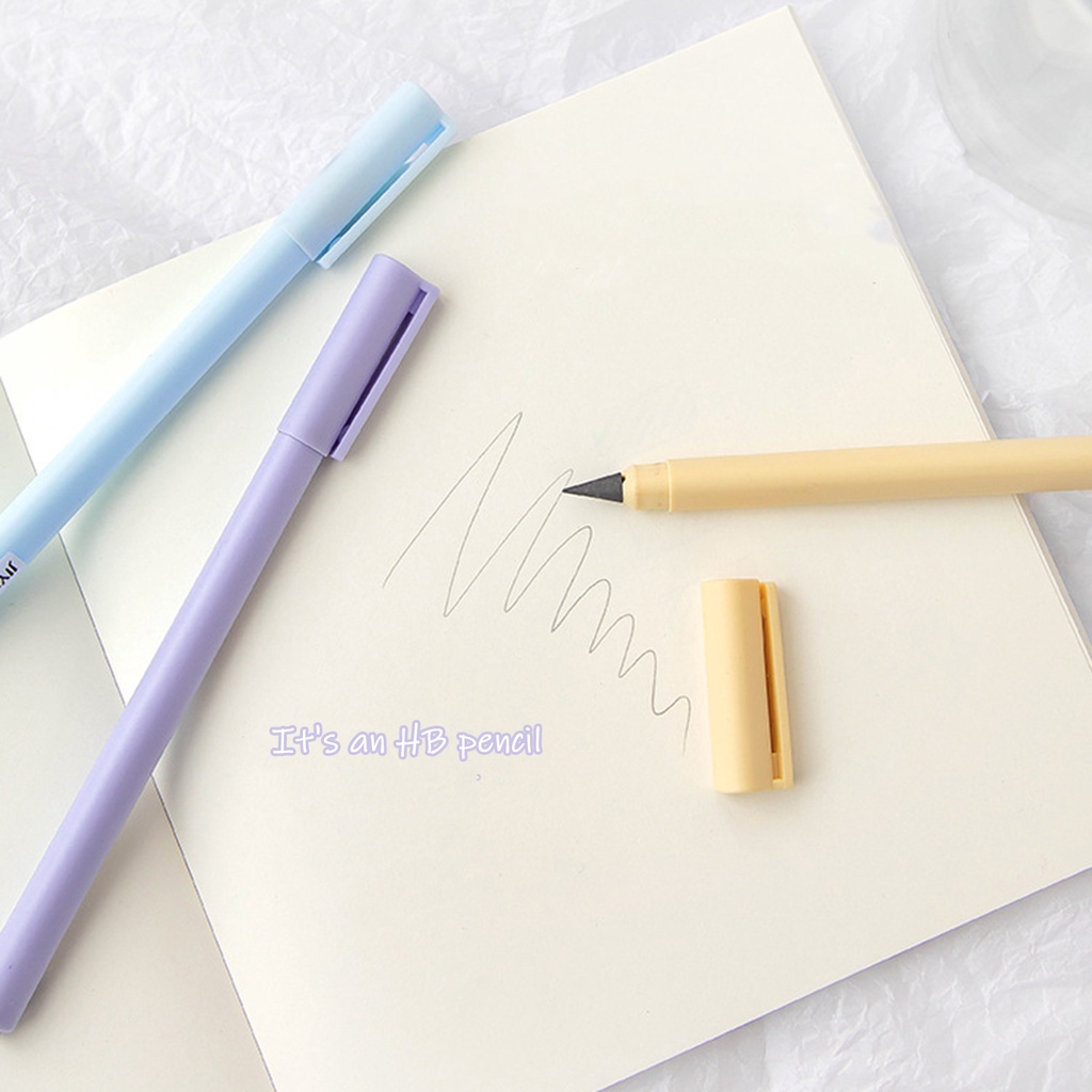 Macaron Eternal Pencil Magic Pencil HB Pencil Bút chì viết không giới hạn Bút chì không mài để viết Quà tặng cho trẻ em