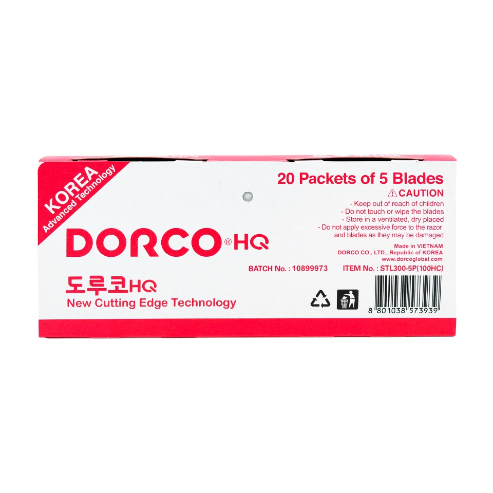 Combo 5 Hộp lưỡi lam Dorco Hàn Quốc(Đỏ) Siêu Bén Cho Salon (100 lưỡi/hộp)