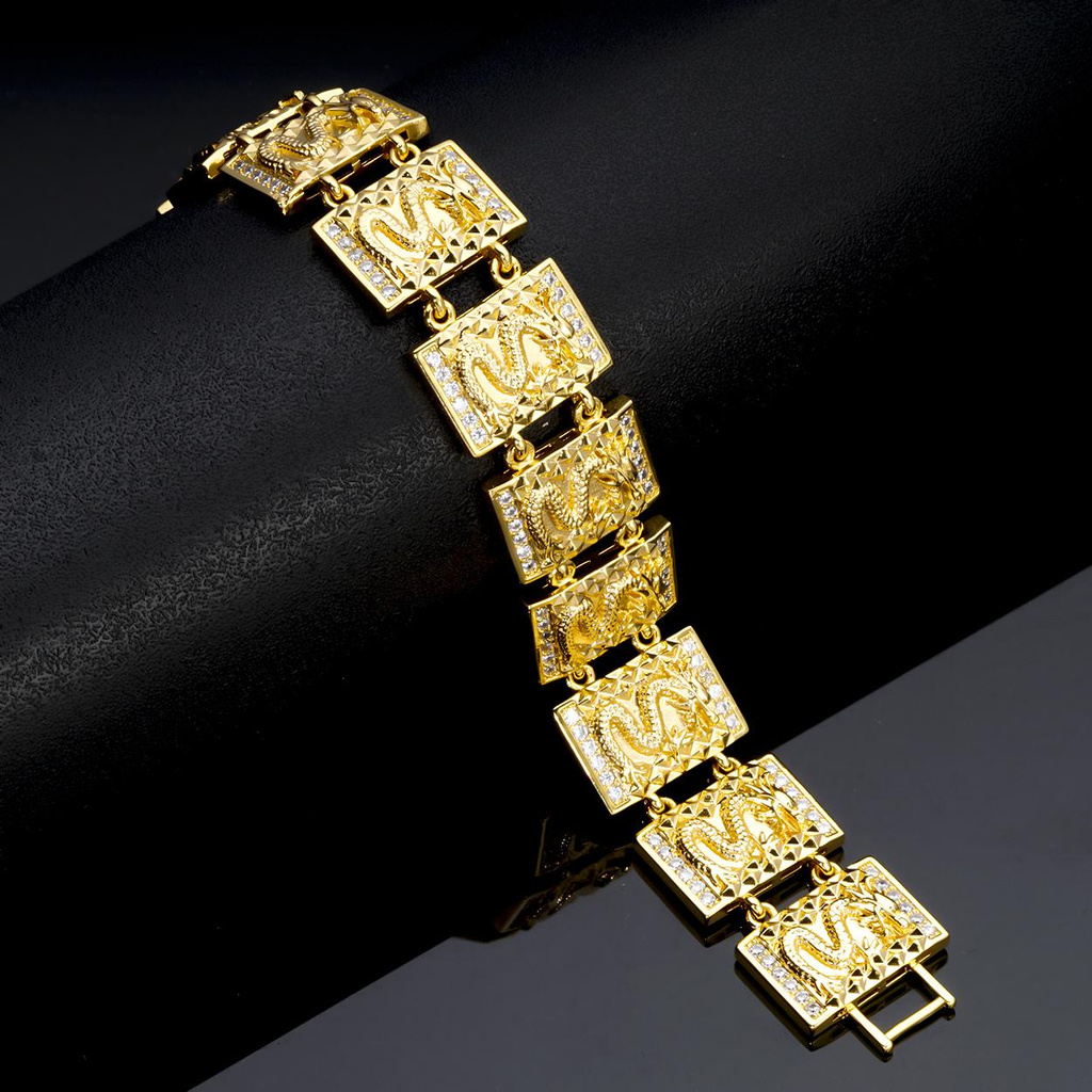 Lắc tay nam mạ vàng 18K cao cấp JK Silver lacnam09