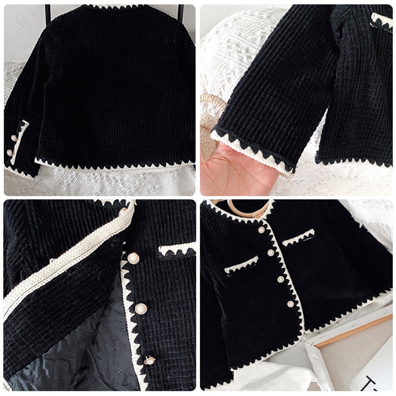 Áo khoác cardigan tay dài cổ chữ v cài nút thời trang thu đông thích hợp cho bé gái