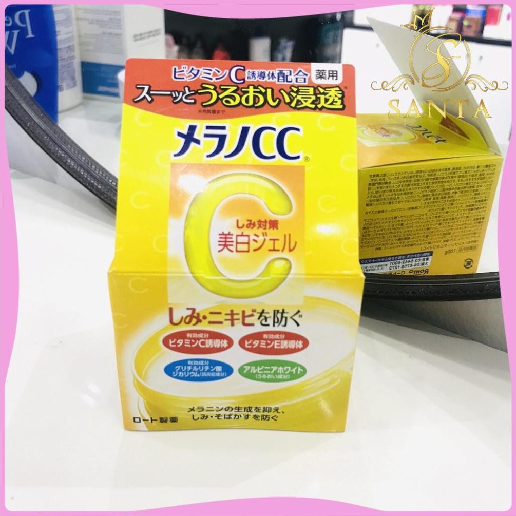 [CHÍNH HÃNG] Kem dưỡng trắng da CC Melano Brightening Gel Rohto Nhật Bản Dạng Hũ 100g
