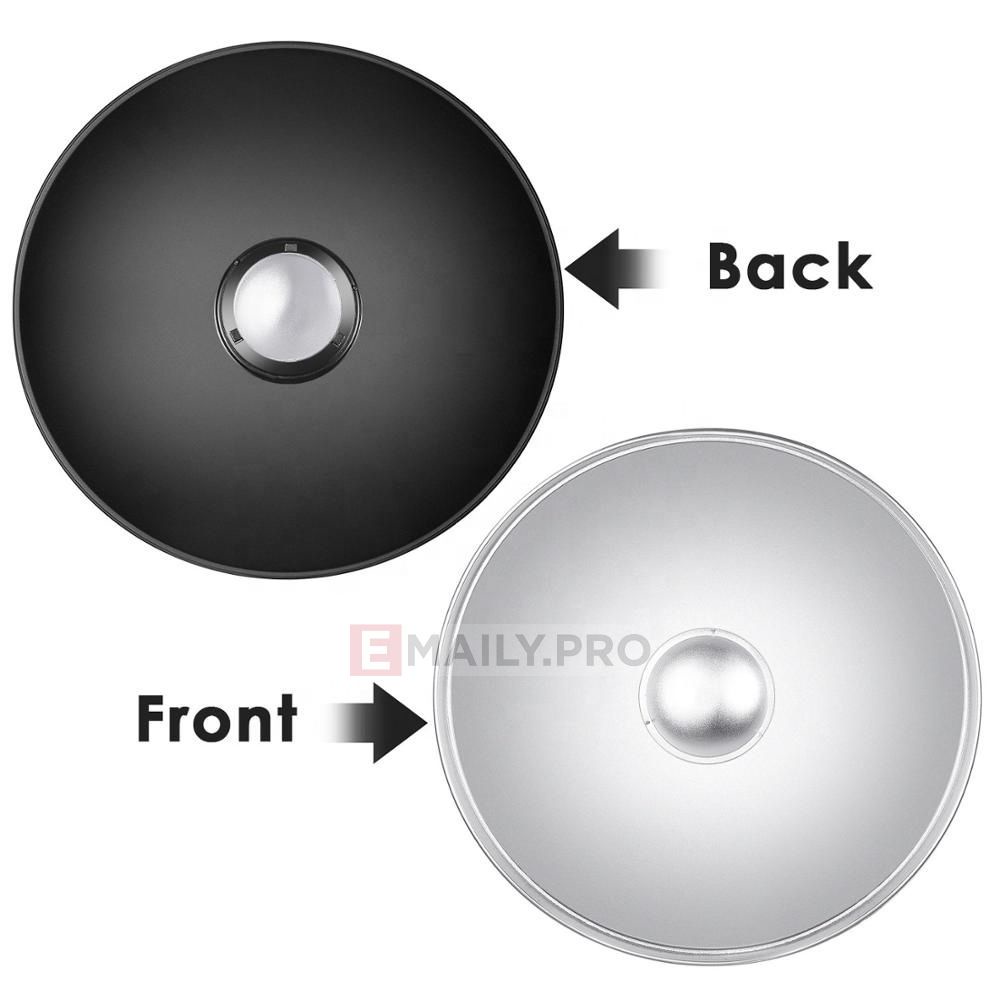 Chóa phản xạ - Beauty Dish QZ-55      WHITE  ///  SILVER