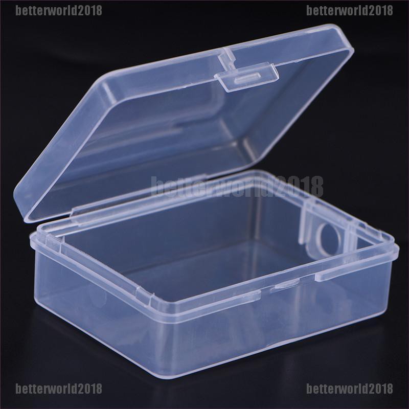 Set 2 hộp nhựa nhỏ trong suốt hình vuông trưng bày đa dụng