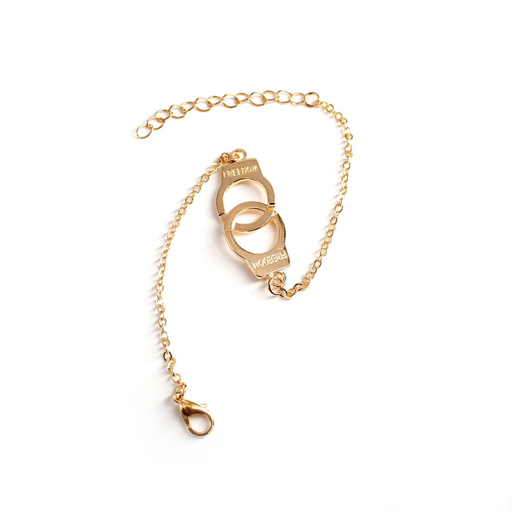 Vòng Tay Thiết Kế Hình Còng Tay Sáng Tạo Thời Trang Cho Nữ