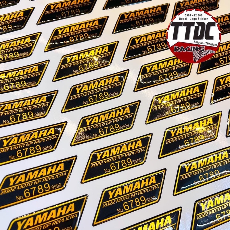 Tem nổi Thông Số Logo Crom Honda / Yamaha 2022 6789/9999 ✌