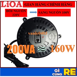 Biến áp đổi nguồn lioa 200va dn002 từ 220v sang 100v cho thiết bị nhật, mỹ