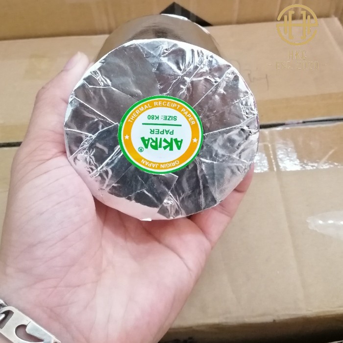 Giấy In Bill K80 - Giấy In Nhiệt K80 Đường Kính 80mm Cuộn giấy in Ocha, in nhiệt