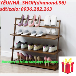 Kệ tủ tre để giầy ,chậu hoa 3 tầng yêunhà_shop