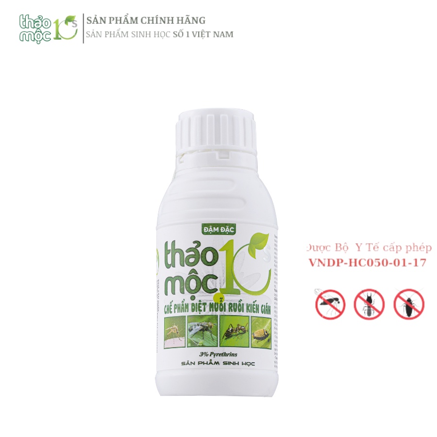Diệt Muỗi Kiến Gián Ngoài trời Sinh Học Thảo Mộc 10s - Đậm đặc dung tích 100ml - An Toàn - Hiệu Quả - Thân Thiện.