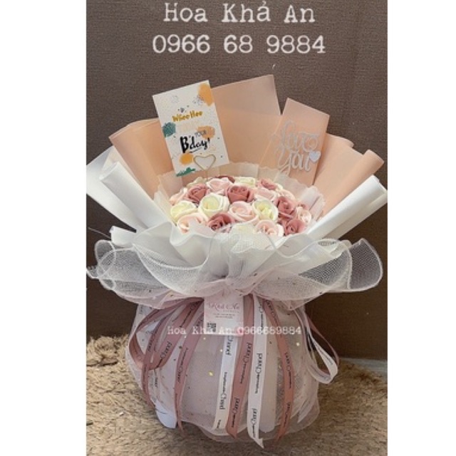 Bó hoa hồng sáp 30bông cực đẹp! Được chọn màu hoa. Hình ảnh độc quyền nhà Khả An