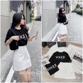 Set áo phông chân váy kaki mềm